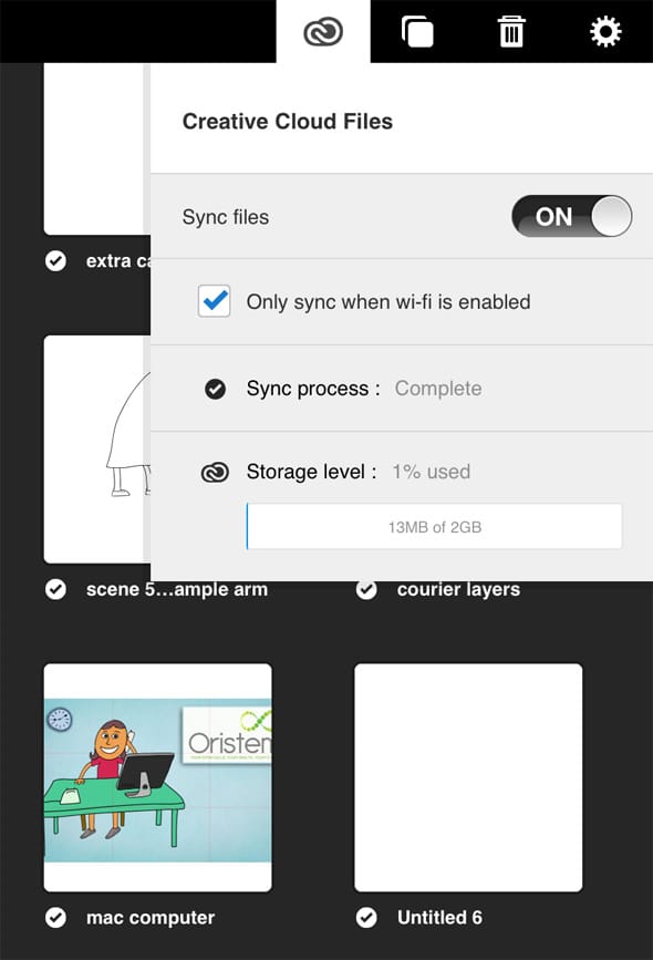 Creative Cloud Sync files