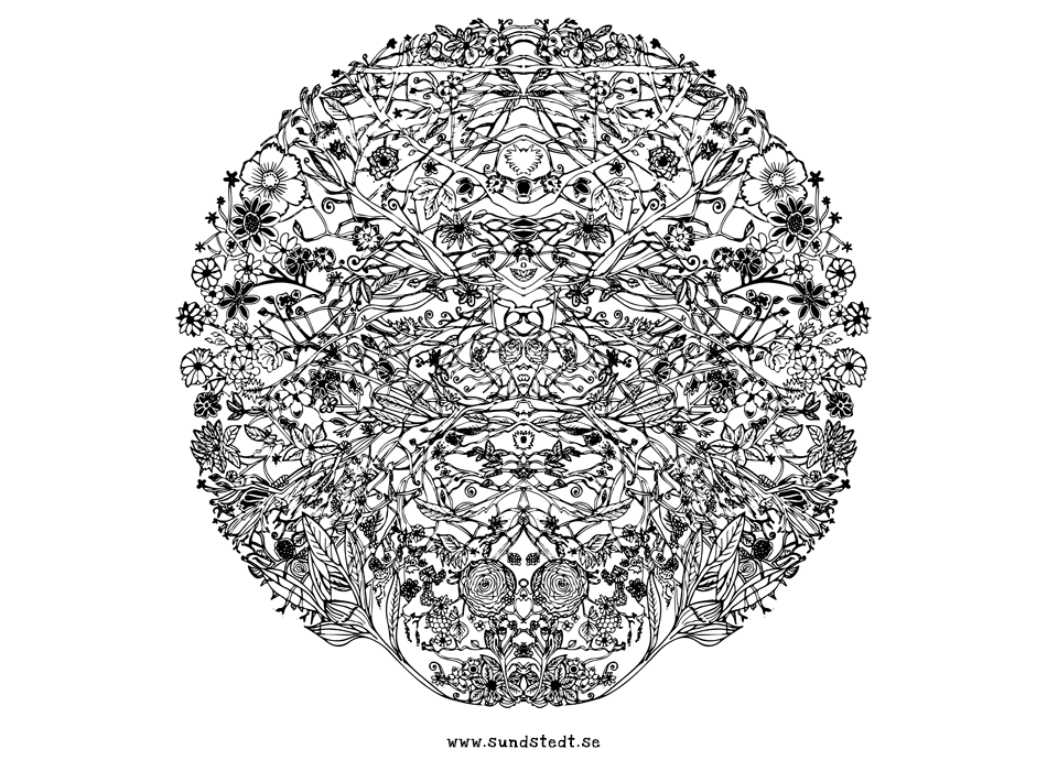 Personal Project - Flowers (Black on White Illustration) Personal Project Illustration