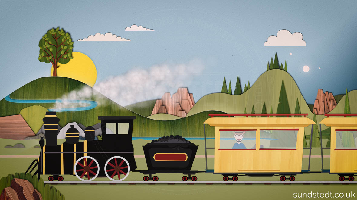 paper cutout animation sequence designed for music driven storytelling