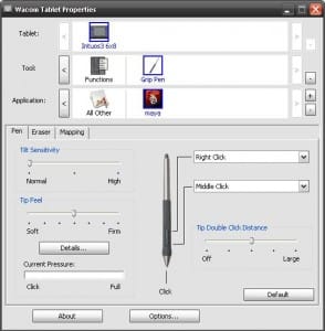 Customising your Wacom Tablet for Maya