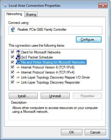 LAN Props Win7