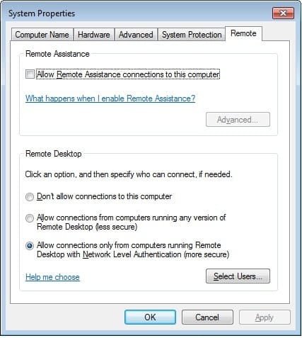 System Properties – Computer Win 7