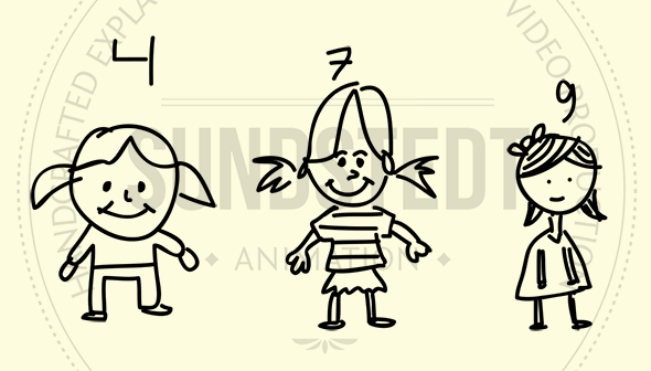 Children-Girls 4-7-9 sketches