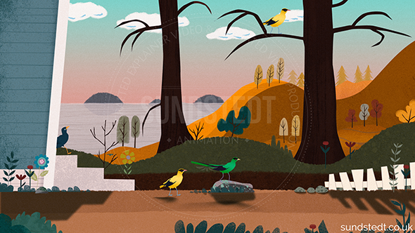 2.5D animation scenery desinged by Anders Sundstedt