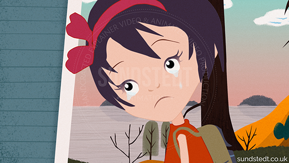 Crying girl animated by Anders Sundstedt