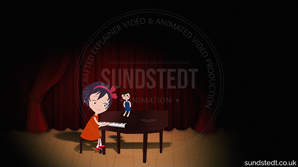 Sundstedt Animation girl playing piano animation