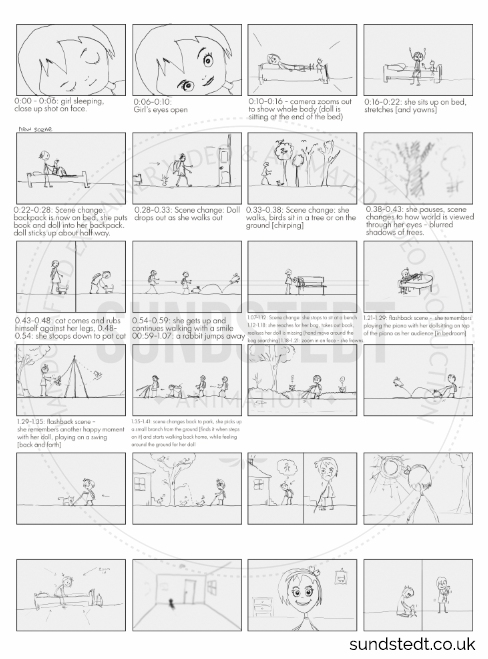 sundstedt animation lush music video storyboard