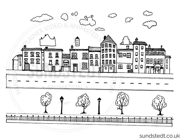 road-with-buildings-sundstedt-animation-basw-video-explainer-series-animations-sketch-bw