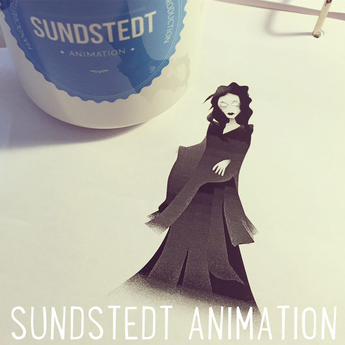 Cup - Ghost Woman Illustration Character Design by Sundstedt Animation