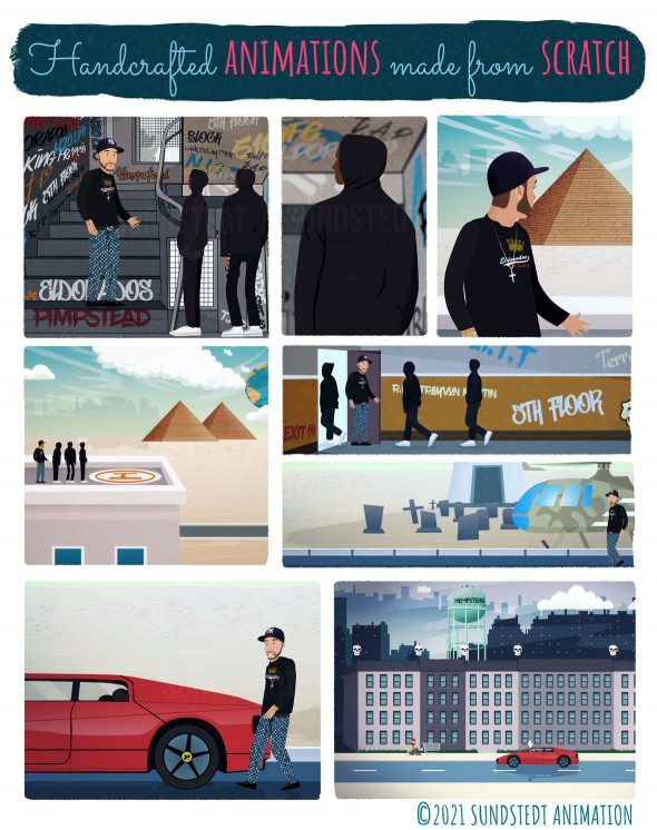 Original Hip-Hop Animations with Style by Sundstedt Animation